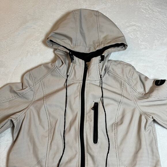 Halifax Traders Patterned Rain Jacket with Hood Size M Soft Shell Gorpcore Hike - Picture 5 of 12